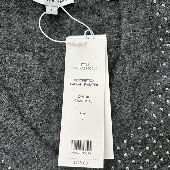 NWT Veronica Beard Pablah V-Neck Embellished Sweater - Picture 7 of 8